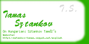 tamas sztankov business card